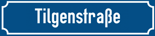 Straßenschild Tilgenstraße