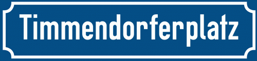 Straßenschild Timmendorferplatz