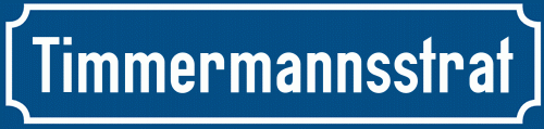 Straßenschild Timmermannsstrat