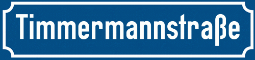 Straßenschild Timmermannstraße