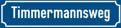 Straßenschild Timmermannsweg