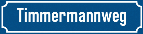 Straßenschild Timmermannweg