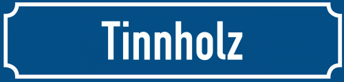 Straßenschild Tinnholz
