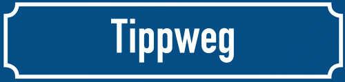 Straßenschild Tippweg