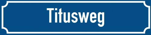 Straßenschild Titusweg