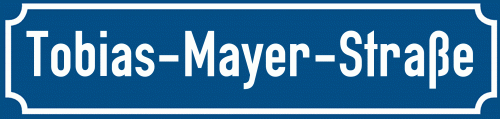 Straßenschild Tobias-Mayer-Straße