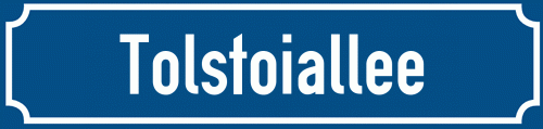Straßenschild Tolstoiallee