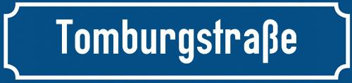Straßenschild Tomburgstraße
