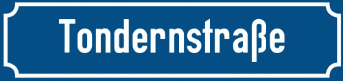 Straßenschild Tondernstraße