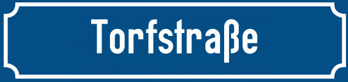 Straßenschild Torfstraße