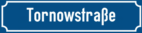 Straßenschild Tornowstraße