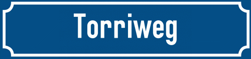 Straßenschild Torriweg zum kostenlosen Download