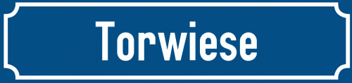 Straßenschild Torwiese