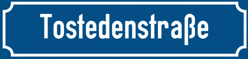 Straßenschild Tostedenstraße
