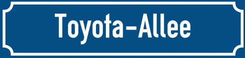 Straßenschild Toyota-Allee