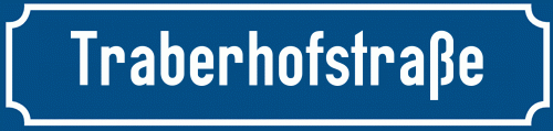 Straßenschild Traberhofstraße