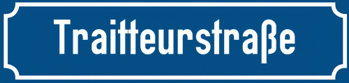 Straßenschild Traitteurstraße