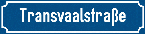 Straßenschild Transvaalstraße
