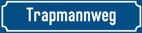 Straßenschild Trapmannweg