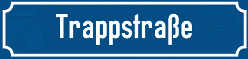 Straßenschild Trappstraße