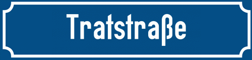 Straßenschild Tratstraße