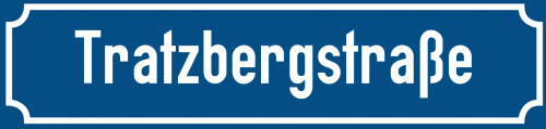 Straßenschild Tratzbergstraße