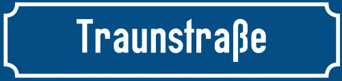 Straßenschild Traunstraße