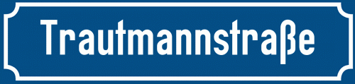 Straßenschild Trautmannstraße zum kostenlosen Download
