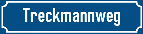 Straßenschild Treckmannweg