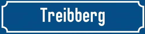 Straßenschild Treibberg