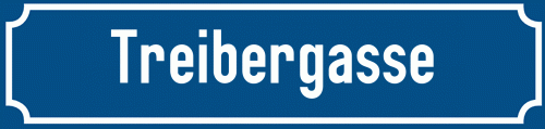 Straßenschild Treibergasse