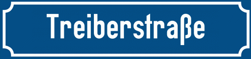 Straßenschild Treiberstraße