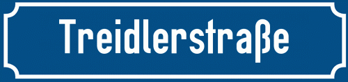 Straßenschild Treidlerstraße