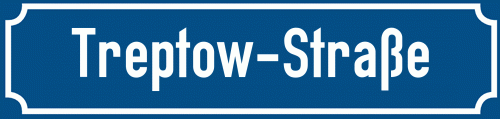 Straßenschild Treptow-Straße