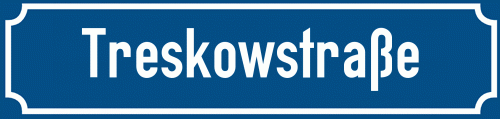 Straßenschild Treskowstraße