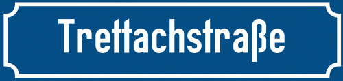 Straßenschild Trettachstraße zum kostenlosen Download