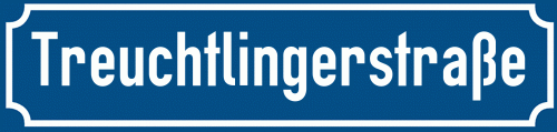 Straßenschild Treuchtlingerstraße zum kostenlosen Download