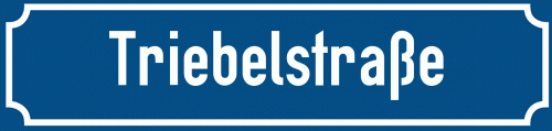 Straßenschild Triebelstraße