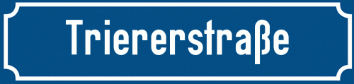 Straßenschild Triererstraße