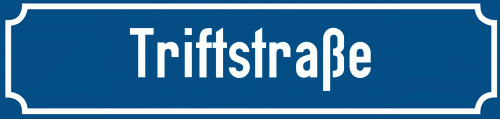 Straßenschild Triftstraße