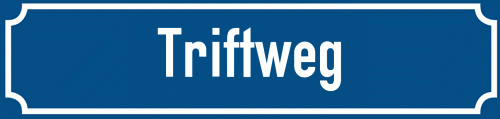 Straßenschild Triftweg zum kostenlosen Download
