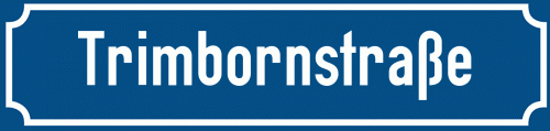 Straßenschild Trimbornstraße