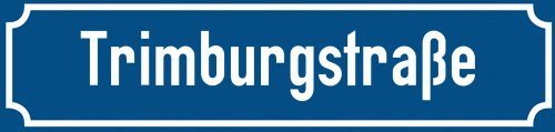 Straßenschild Trimburgstraße zum kostenlosen Download