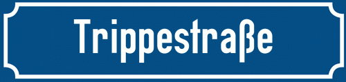 Straßenschild Trippestraße
