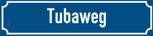 Straßenschild Tubaweg zum kostenlosen Download