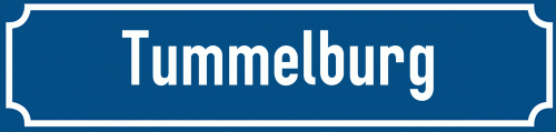 Straßenschild Tummelburg