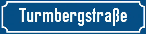 Straßenschild Turmbergstraße