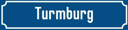 Straßenschild Turmburg