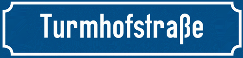 Straßenschild Turmhofstraße zum kostenlosen Download