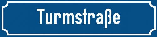 Straßenschild Turmstraße zum kostenlosen Download